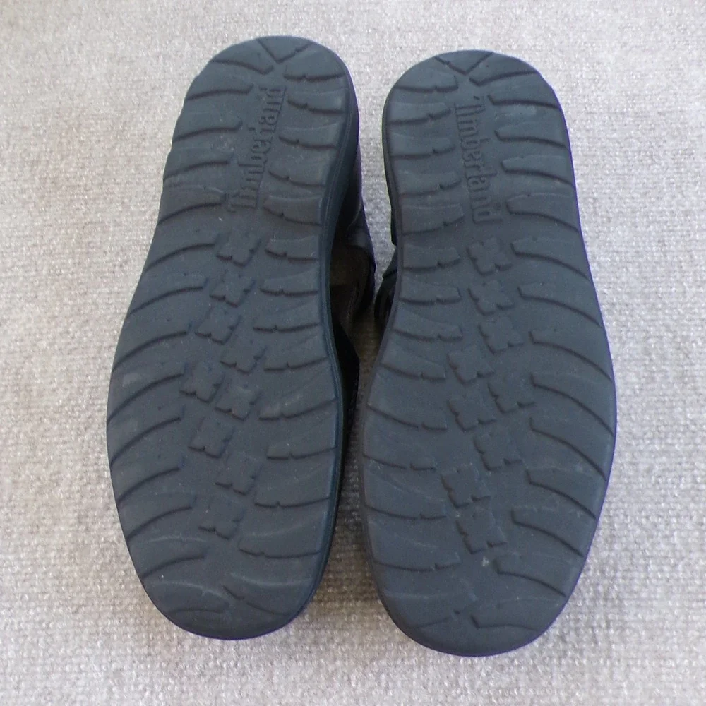 Vintage Timberland Fisherman Sandals Black Leather Buckle Shoes 89001 Mens 9.5M